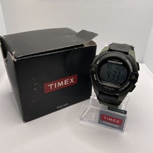 Timex Expedition T49993 Men's Green Nylon Digital Gray Dial Quartz Watch TMR30